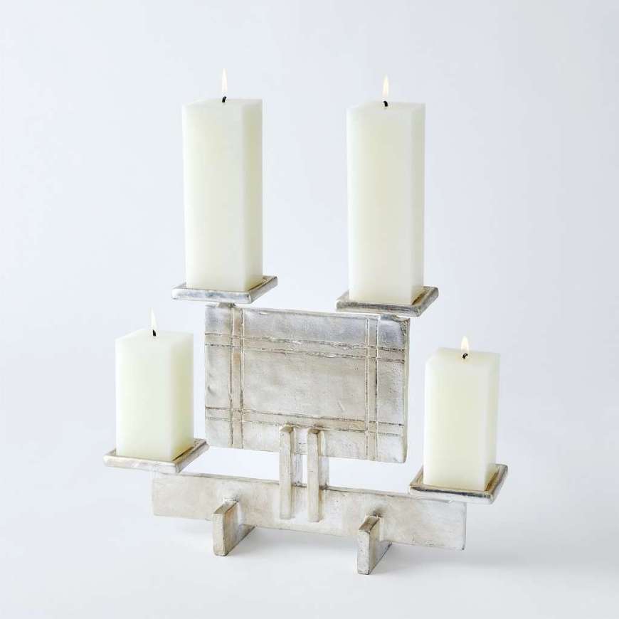 Picture of INDUSTRIAL ERA CANDLEHOLDER-SILVER