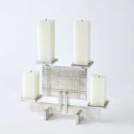 Picture of INDUSTRIAL ERA CANDLEHOLDER-SILVER