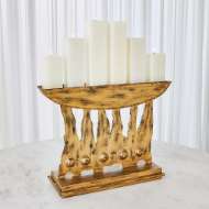 Picture of BRUTALIST CANDELABRA-GOLD LEAF