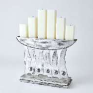 Picture of BRUTALIST CANDELABRA-SILVER LEAF