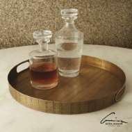 Picture of KOKORO ETCHED ROUND TRAY-BRASS