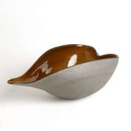 Picture of FROSTED GREY BOWL W/AMBER CASING