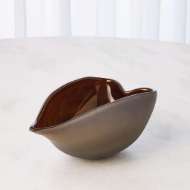 Picture of FROSTED GREY BOWL W/AMBER CASING