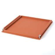 Picture of WRAPPED HANDLE TRAY-CORAL LEATHER