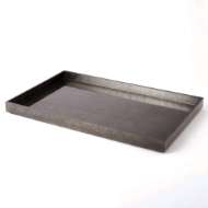 Picture of GUNMETAL SILVER LEAF RECTANGLE TRAY