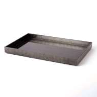 Picture of GUNMETAL SILVER LEAF RECTANGLE TRAY