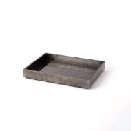 Picture of GUNMETAL SILVER LEAF RECTANGLE TRAY