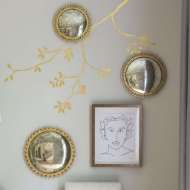 Picture of S/3 GREEK ISLES MIRRORS-ANTIQUE GOLD LEAF