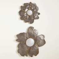 Picture of FLOWER WALL MIRROR-LIGHT GUNMETAL