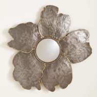 Picture of FLOWER WALL MIRROR-LIGHT GUNMETAL