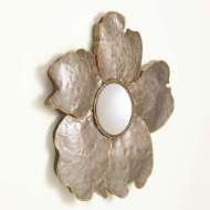 Picture of FLOWER WALL MIRROR-LIGHT GUNMETAL