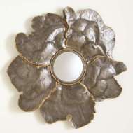 Picture of FLOWER WALL MIRROR-LIGHT GUNMETAL