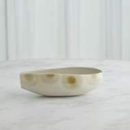 Picture of SPOTS VASE & BOWL-WHITE W/TAUPE SPOTS