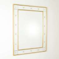 Picture of RECTANGULAR BEVELED MIRROR W/GOLD STARS-GOLD