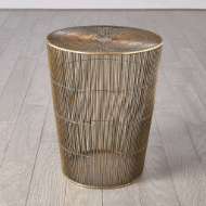 Picture of RADIANCE SIDE TABLE-ANTIQUE BRASS