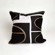 Picture of BRASS LOOP PILLOW-BEIGE/BLACK