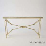 Picture of LOVE KNOT CONSOLE-GOLD LEAF/BLACK