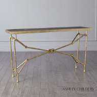 Picture of LOVE KNOT CONSOLE-GOLD LEAF/BLACK