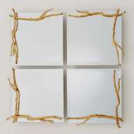 Picture of TWIG MIRROR-GOLD LEAF