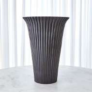 Picture of FLARED FLUTED VASES-MATTE BLACK