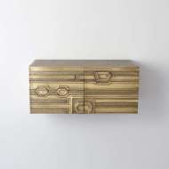 Picture of ABSTRACT BLOCK CABINET-RIGHT-BRASS