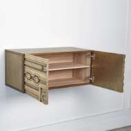 Picture of ABSTRACT BLOCK CABINET-RIGHT-BRASS