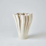 Picture of RIPPLE PRINTED VASE-MATTE WHITE