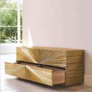 Picture of LINEN FOLD CABINET-BRASS