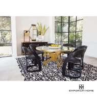 Picture of INK BLOT DINING TABLE-GOLD LEAF-60"