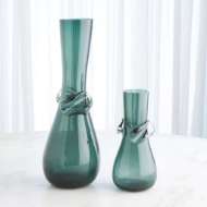 Picture of KNOT VASES-SMOKE GREEN