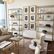 Picture of STUD ETAGERE-GOLD LEAF