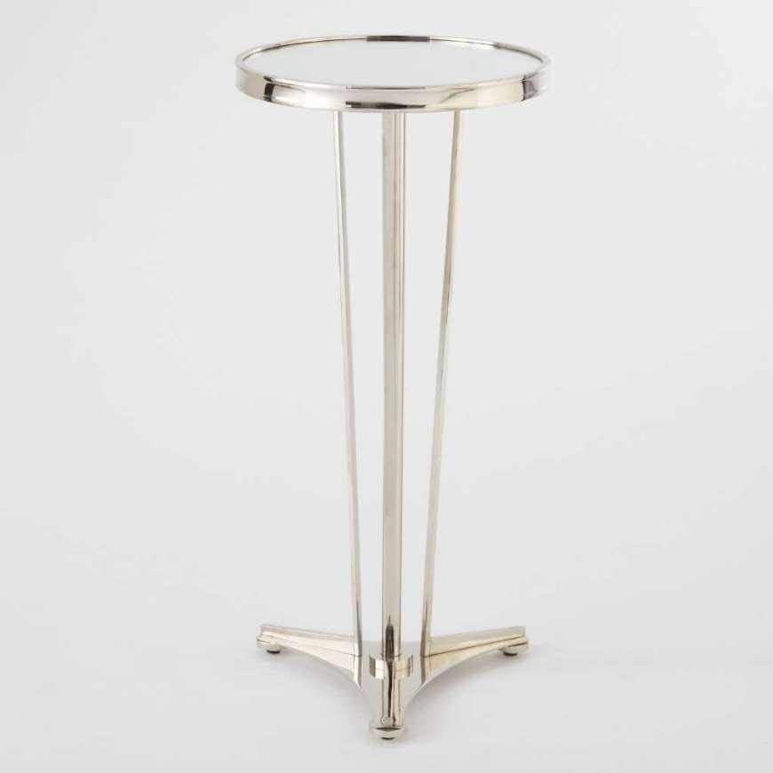 Picture of FRENCH MODERN SIDE TABLE-NICKEL W/MIRROR TOP