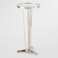 Picture of FRENCH MODERN SIDE TABLE-NICKEL W/MIRROR TOP