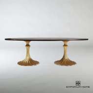 Picture of FLUTE TABLE BASE-GOLD LEAF-26"