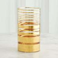 Picture of SHIMMERING STRIPED VASE/HURRICANES-GOLD