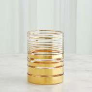 Picture of SHIMMERING STRIPED VASE/HURRICANES-GOLD