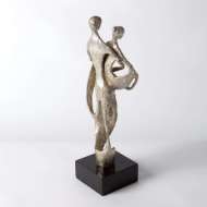 Picture of HUSBAND AND WIFE SCULPTURE-SILVER LEAF