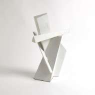 Picture of ANGULAR OUTCROP SCULPTURE-WHITE