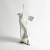 Picture of ANGULAR OUTCROP SCULPTURE-WHITE