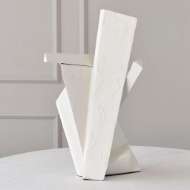 Picture of ANGULAR OUTCROP SCULPTURE-WHITE