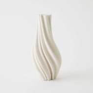 Picture of TWIST PRINTED VASES-MATTE WHITE