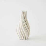 Picture of TWIST PRINTED VASES-MATTE WHITE