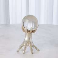 Picture of HANDS ON SPHERE HOLDER-SILVER LEAF