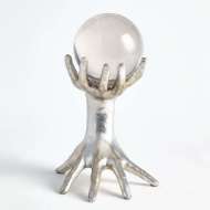 Picture of HANDS ON SPHERE HOLDER-SILVER LEAF