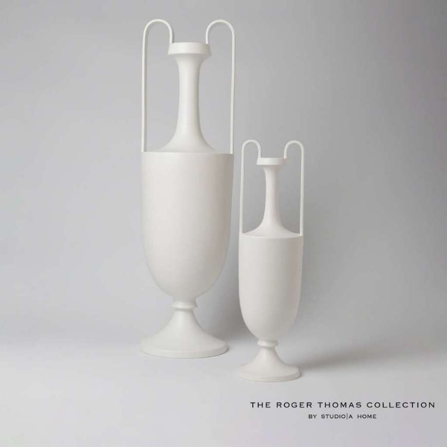 Picture of ELONGATED GRECIAN AMPHORAS-MATTE WHITE