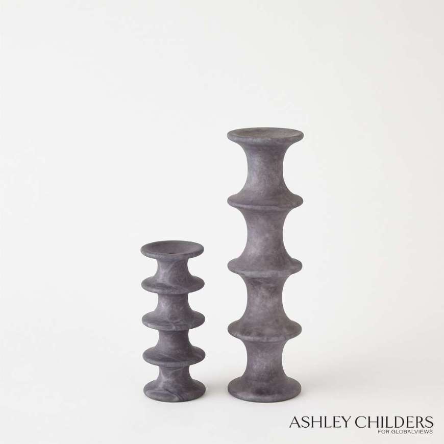 Picture of RIDGE CANDLESTICKS-GREY