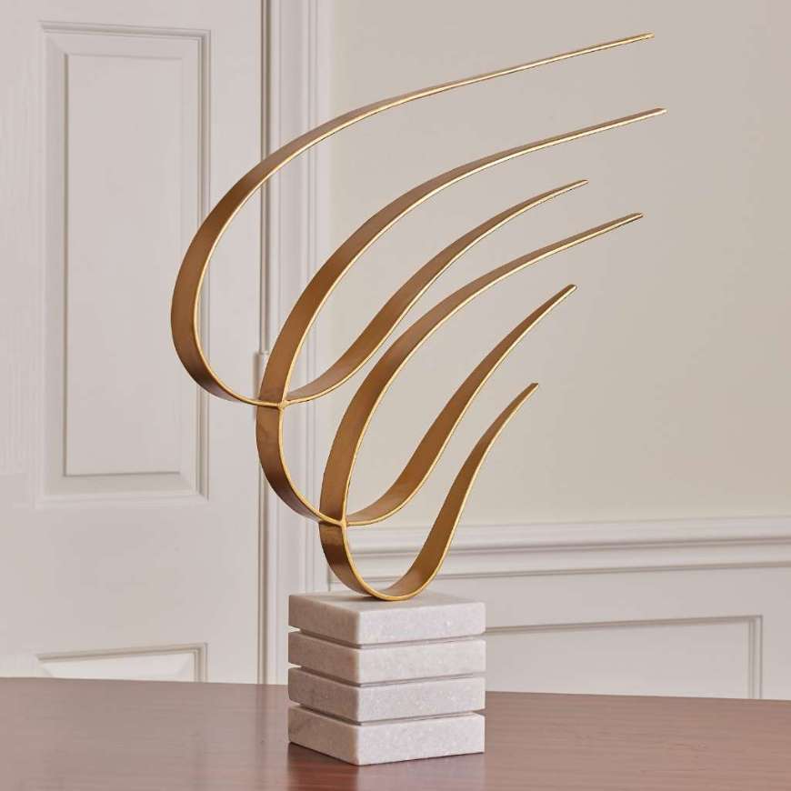 Picture of SWOOSH SCULPTURE-GOLD