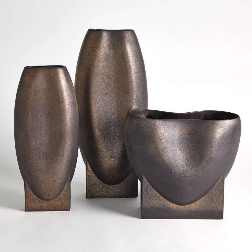 Picture of ORPHEUS VASES AND LOW BOWL-BRONZE