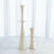 Picture of DOUBLE FLAIR CANDLE STAND-WHITE