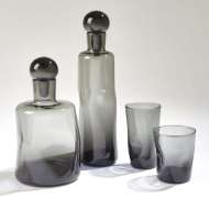 Picture of PINCHED DECANTERS AND GLASSES-GREY